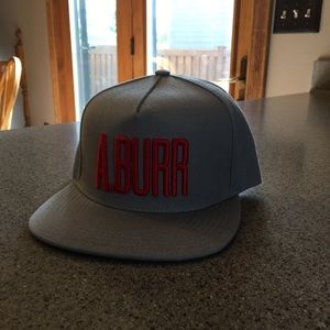 Grey, flat Bill hat